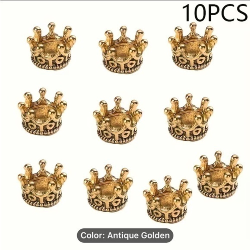 *PROMOTION - ‘Free with any purchase!’ 10Pcs Vintage Princess Crown Spacers*